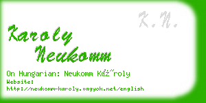 karoly neukomm business card